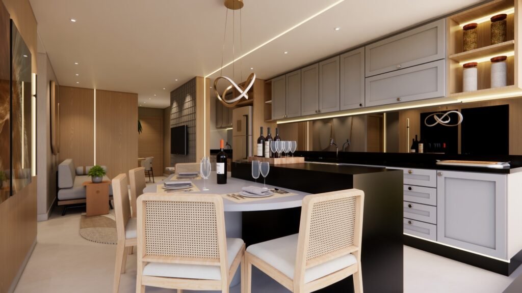 Cozinha integrada transforma o jeito de receber em casa