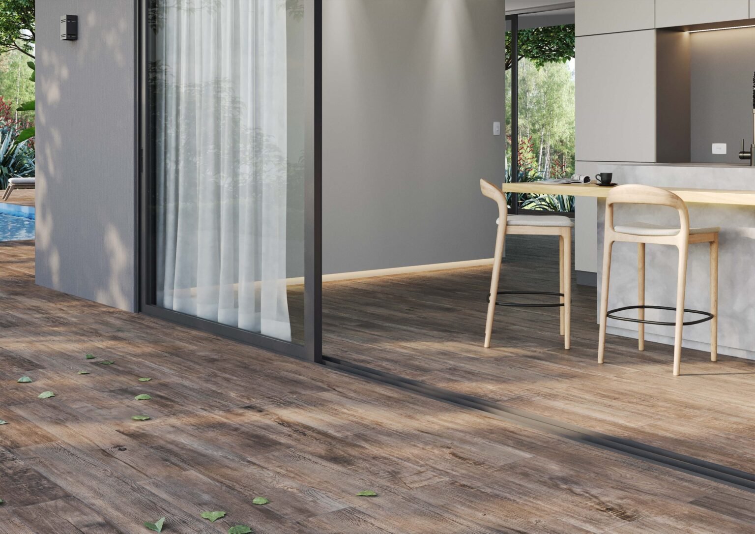 A segurança dos porcelanatos antiderrapantes para os projetos